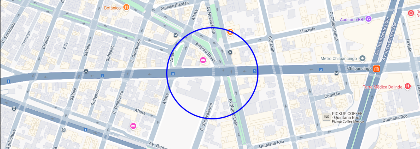 Mapa de ubicación del estudio de esgrima